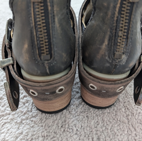 Freebird by Steven Carsen Ankle Boot Women's Size 7 Leather Distressed Bohemian - Picture 5 of 14